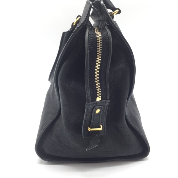 YSL Yves Saint Lauren Cabas Chyc Y Leather Handbag Tote Bag - Picture 6 of 16